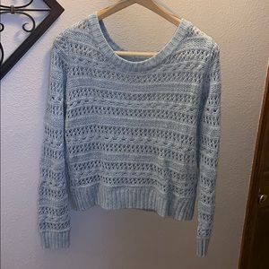 Cute grey cable knit sweater